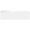 Sous meuble Coffee 1 tiroir 120 blanc mat + lavabo gauche blanc mat