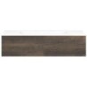 Sous meuble Coffee 1 tiroir 120 châtaigne + lavabo porcelaine sans trou robinet blanc