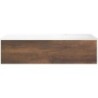 Sous meuble Coffee 1 tiroir 120 chêne decor rouille + lavabo droite blanc