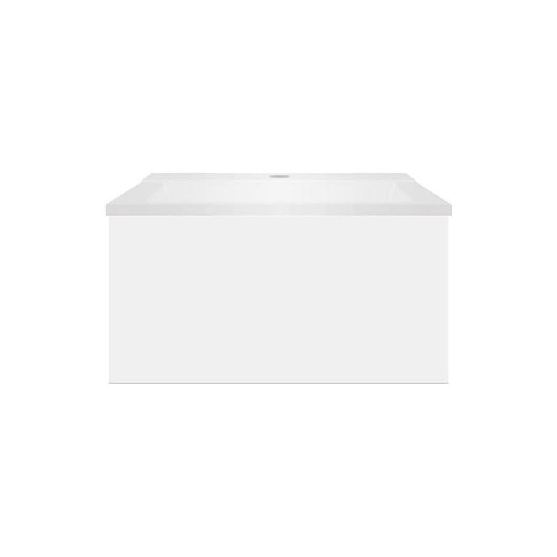 Sous meuble Coffee 1 tiroir 60 blanc mat + lavabo blanc mat