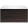 Sous meuble Coffee 1 tiroir 60 chêne decor mokka + lavabo blanc mat