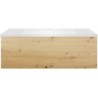 Sous meuble Coffee 1 tiroir 90 chêne decor urban + lavabo blanc mat
