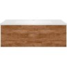 Sous meuble Coffee 1 tiroir 90 tectona decor cannelle + lavabo blanc mat