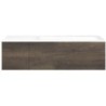 Sous meuble Coffee 2 tiroirs 110 châtaigne + lavabo droite porcelaine sans trou robinet blanc