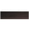 Sous meuble Coffee 2 tiroirs 110 chêne decor mokka + lavabo gauche porcelaine blanc