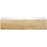 Sous meuble Coffee 2 tiroirs 140 chêne decor urban + lavabo droite blanc mat