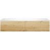 Sous meuble Coffee 2 tiroirs 140 chêne decor urban + lavabo gauche blanc mat