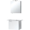 Meuble Bizzy 80/60 avec armoire toilette 60 avec éclairage coloris blanc