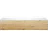 Sous meuble Coffee 2 tiroirs 140 duo chêne decor urban + double lavabo blanc