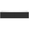 Sous meuble Coffee 2 tiroirs 140 duo graphite doux mat +double lavabo blanc