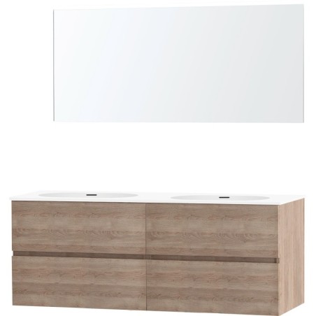 Meuble molto chêne naturel 160 2 xonyx miroir