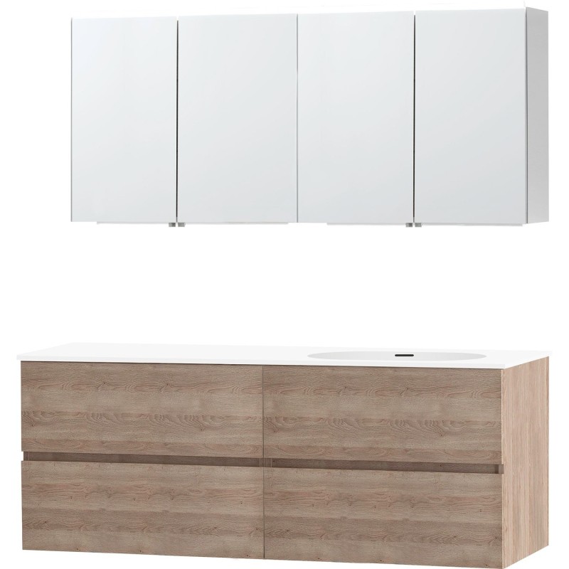 Meuble molto chêne naturel 160 droite xonyx armoire toilette