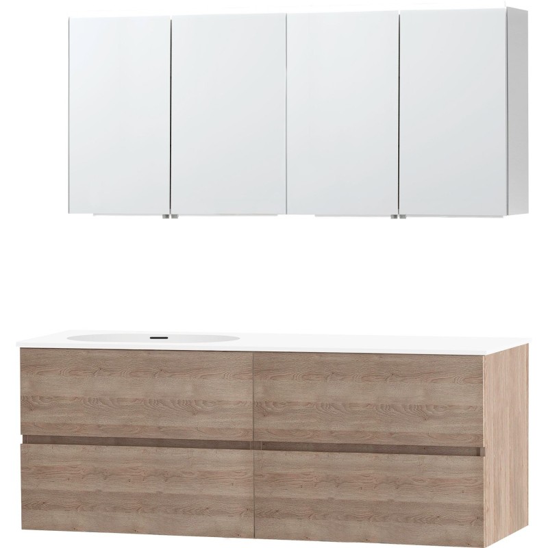 Meuble molto chêne naturel 160 gauche xonyx armoire toilette