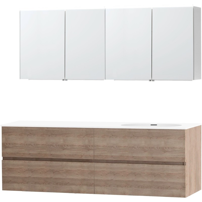 Meuble molto chêne naturel 180 droite xonyx armoire toilette