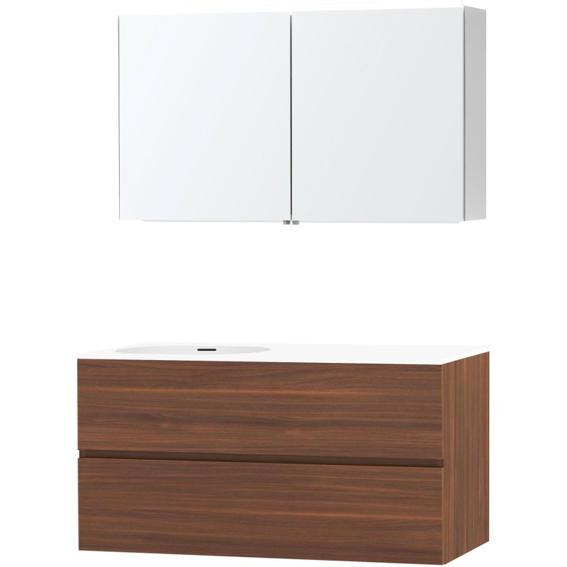 Meuble molto noyer 120 gauche xonyx armoire toilette