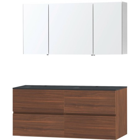 Meuble molto noyer 140 bleu belge armoire toilette