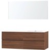 Meuble molto noyer 160 droite xonyx miroir