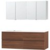 Meuble molto noyer 160 gauche xonyx armoire toilette