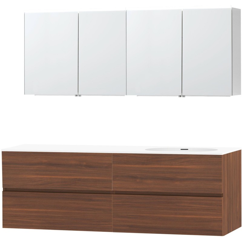 Meuble molto noyer 180 droite xonyx armoire toilette