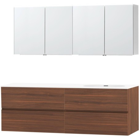 Meuble molto noyer 180 droite xonyx armoire toilette