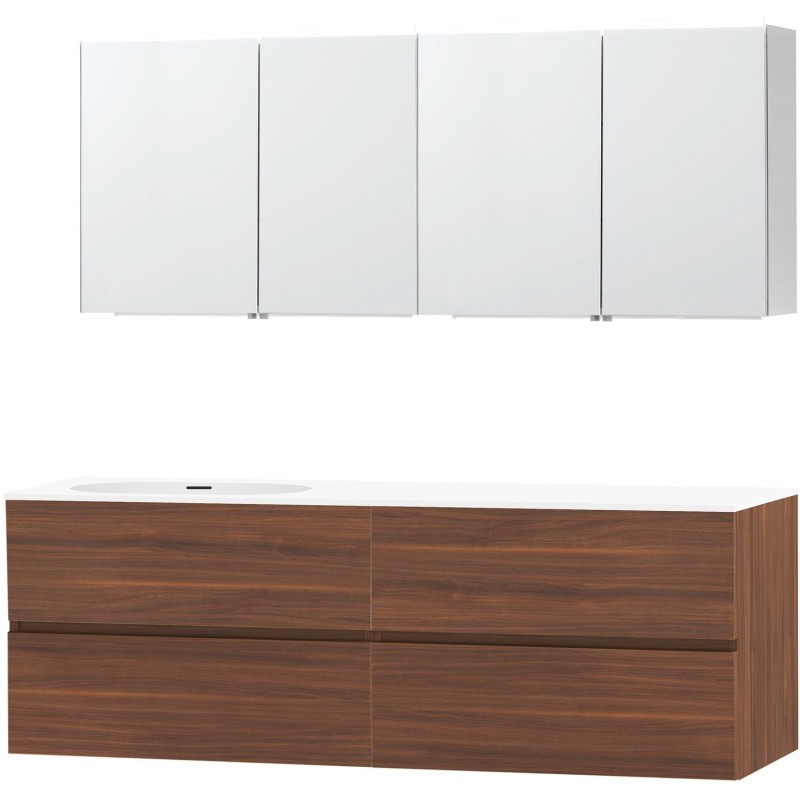 Meuble molto noyer 180 gauche xonyx armoire toilette