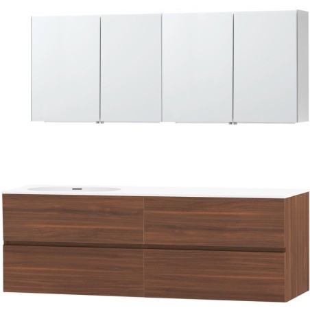 Meuble molto noyer 180 gauche xonyx armoire toilette