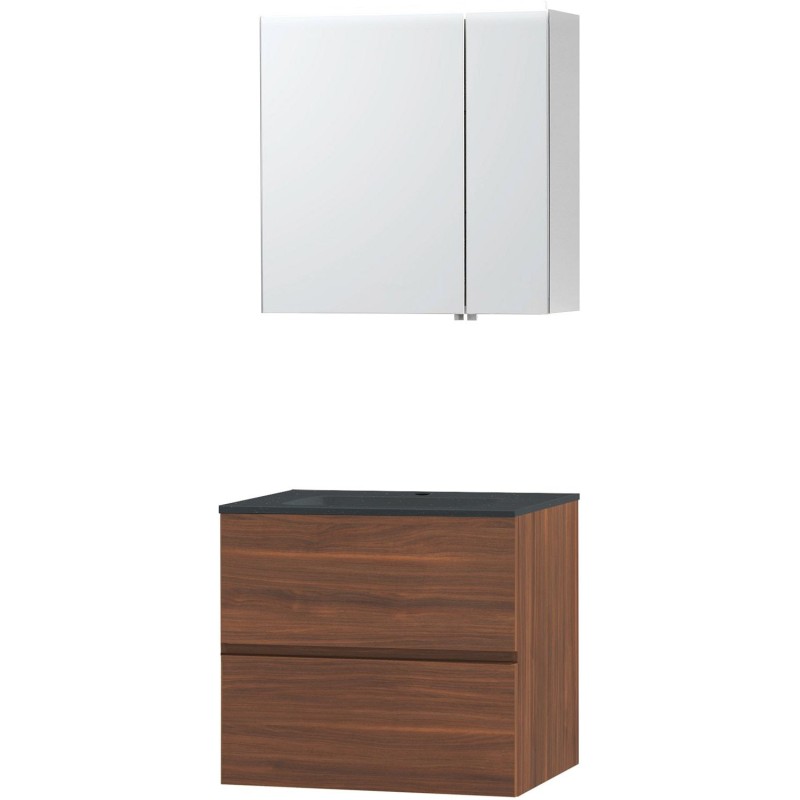 Meuble molto noyer 70 bleu belge armoire toilette