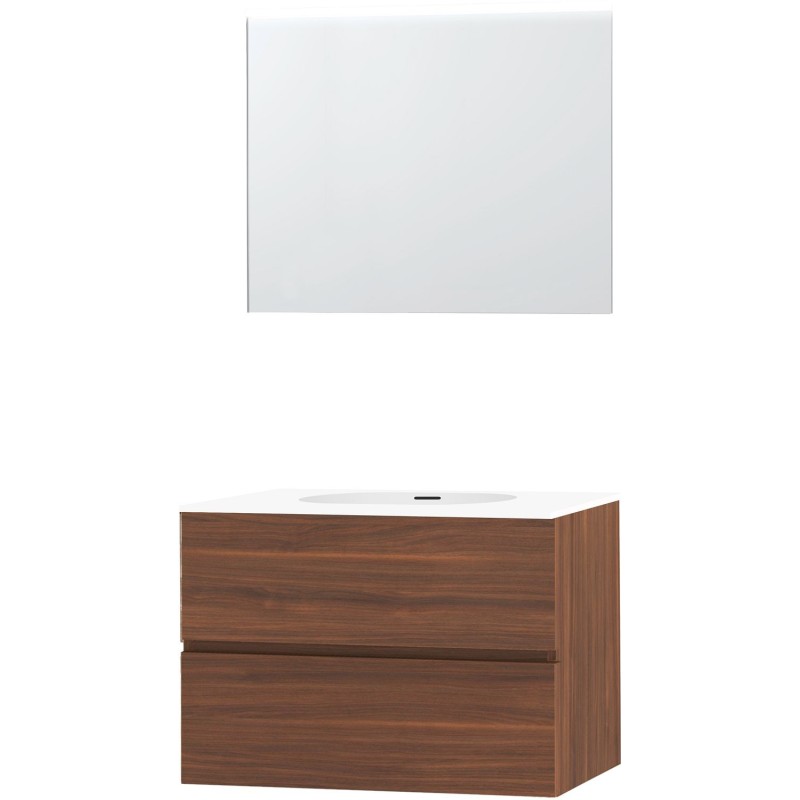 Meuble molto noyer 90 xonyx miroir
