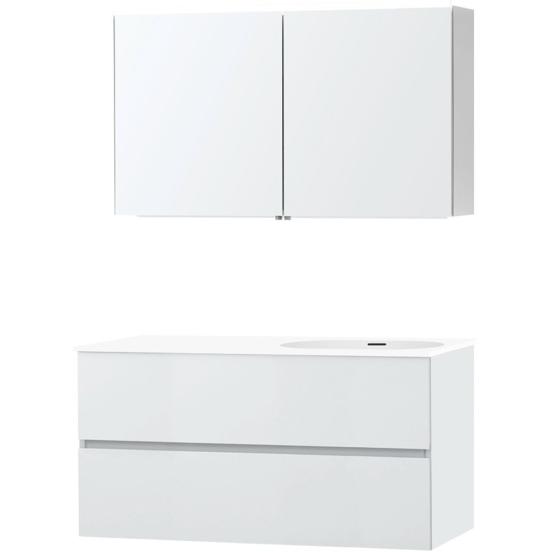 Meuble molto poudre blanc 120 droite xonyx armoire toilette