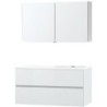 Meuble molto poudre blanc 120 droite xonyx armoire toilette