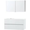 Meuble molto poudre blanc 120 gauche xonyx armoire toilette