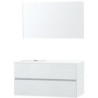 Meuble molto poudre blanc 120 gauche xonyx miroir