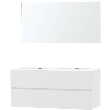 Meuble molto poudre blanc 140 2 xonyx miroir