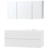 Meuble molto poudre blanc 140 droite xonyx armoire toilette