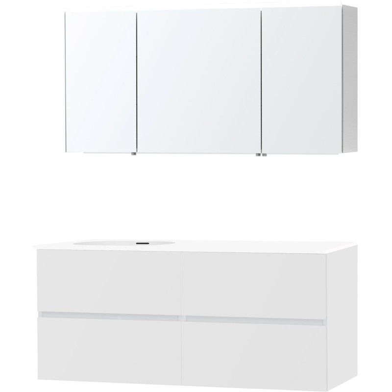 Meuble molto poudre blanc 140 gauche xonyx armoire toilette