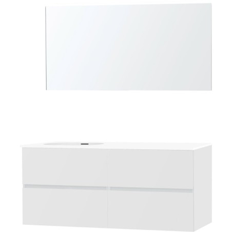 Meuble molto poudre blanc 140 gauche xonyx miroir