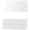 Meuble molto poudre blanc 140 gauche xonyx miroir