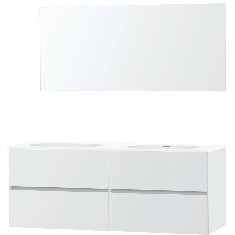 Meuble molto poudre blanc 160 2 xonyx miroir