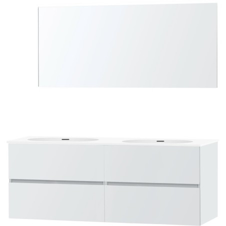 Meuble molto poudre blanc 160 2 xonyx miroir