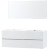 Meuble molto poudre blanc 160 2 xonyx miroir