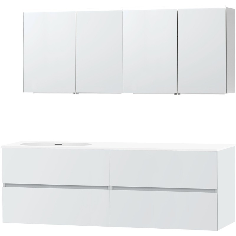 Meuble molto poudre blanc 180 gauche xonyx armoire toilette