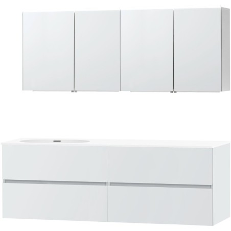 Meuble molto poudre blanc 180 gauche xonyx armoire toilette