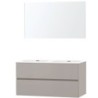 Meuble molto poudre gris 120 2 xonyx miroir