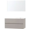 Meuble molto poudre gris 120 droite xonyx miroir