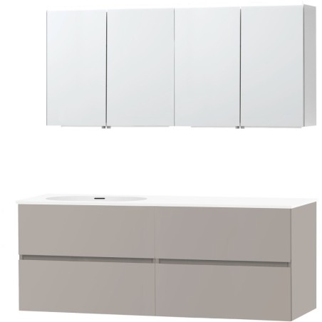 Meuble molto poudre gris 160 gauche xonyx armoire toilette