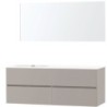 Meuble molto poudre gris 160 gauche xonyx miroir