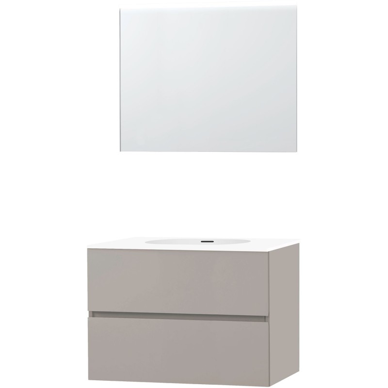 Meuble molto poudre gris 90 xonyx miroir