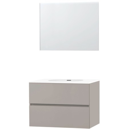 Meuble molto poudre gris 90 xonyx miroir