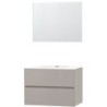 Meuble molto poudre gris 90 xonyx miroir