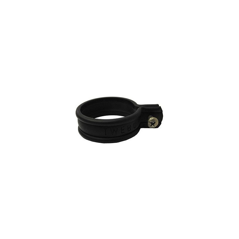 Collier+boulon+écrou pp 125mm noir